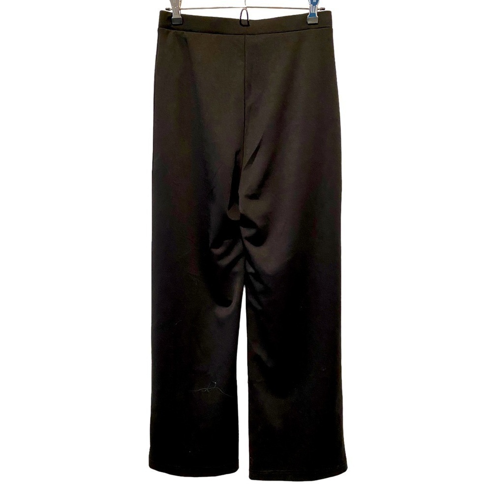 Black stretch flare pants leggings poly spandex elastic waist pull on New Med
C - Picture 2 of 7